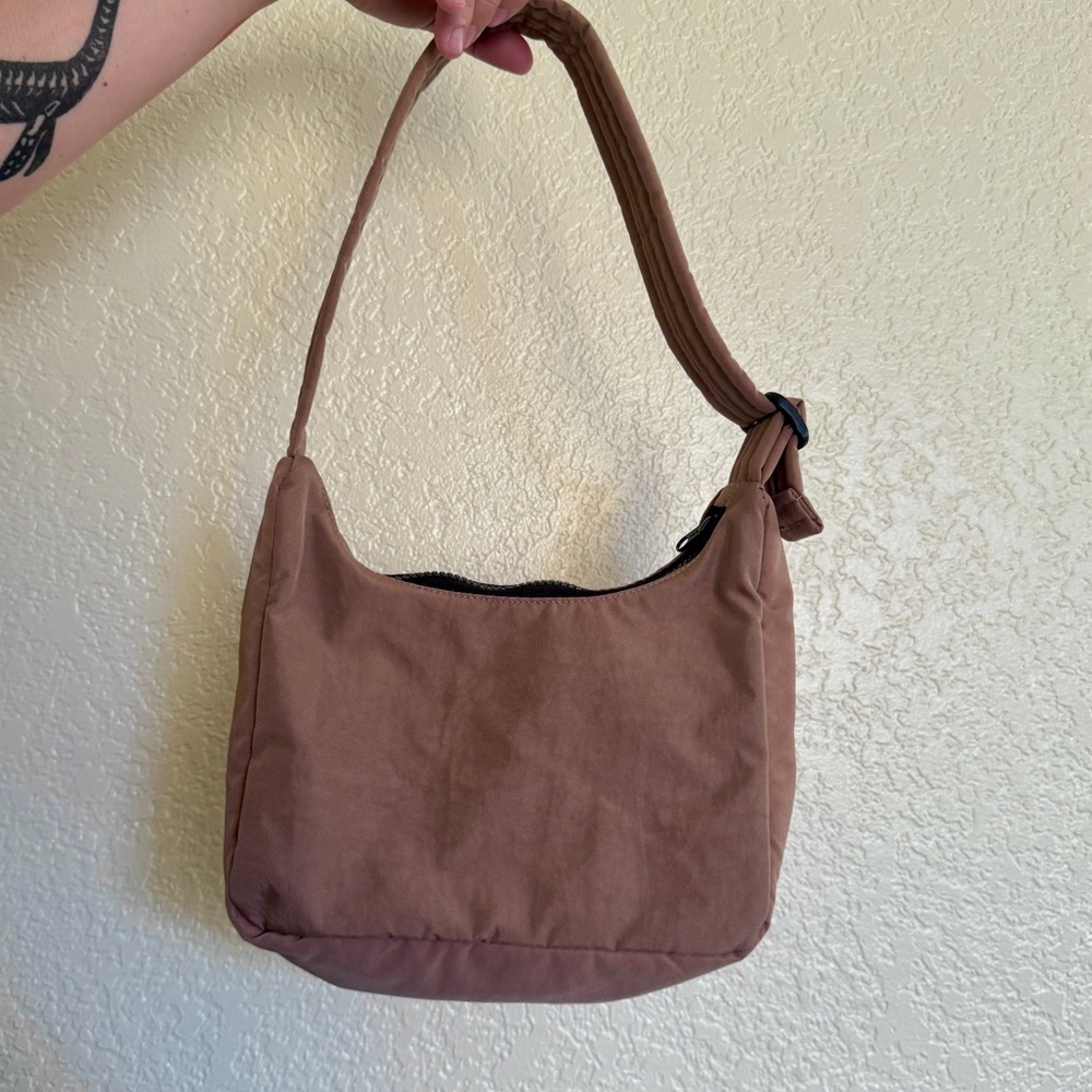 Baggu Mini Nylon Shoulder Bag in Taupe